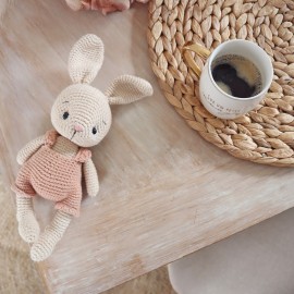 Kit Crochet Coton mon petit lapin – Coffret Complet, Patron PDF