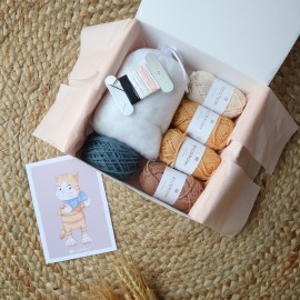 Kit Crochet Caramel, le chaton – Coffret Complet, Patron PDF