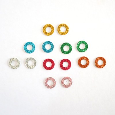Lot de 7 paires de yeux de sécurité colorés 12 mm