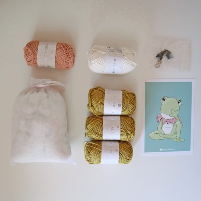 Kit Crochet Pénélope, la grenouille – Coffret Complet, Patron PDF