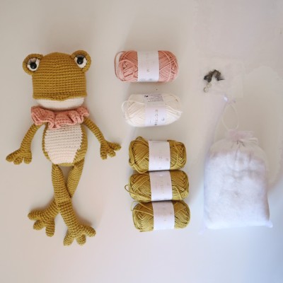 Kit Crochet Pénélope, la grenouille – Coffret Complet, Patron PDF
